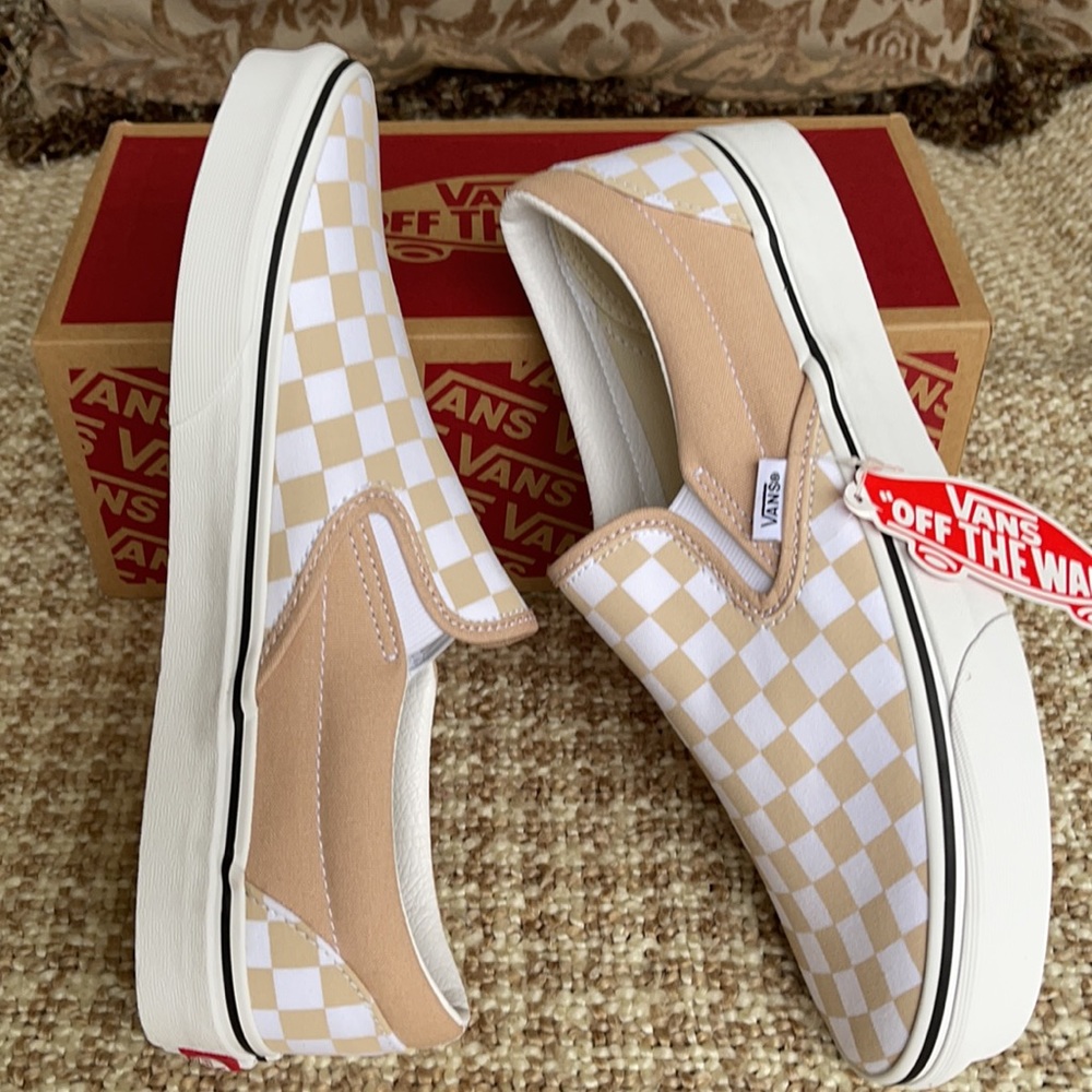 Vans Classic Slip On Checkerboard Frappe/Trwht WMN - Picture 11 of 16